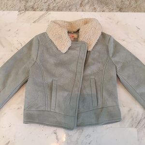 GB Girls faux shearling moto/biker jacket